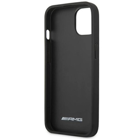 Etui AMG Leather Debossed Lines na iPhone 14 Plus - czarne