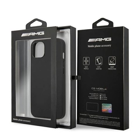 Etui AMG Leather Hot Stamped na iPhone 14 Plus - czarne
