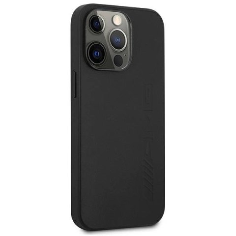 Etui AMG Leather Hot Stamped na iPhone 14 Pro Max - czarne Etui AMG Leather Hot Stamped na iPhone 14 Pro Max - czarne