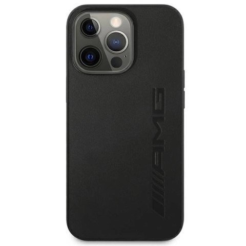 Etui AMG Leather Hot Stamped na iPhone 14 Pro - czarne Etui AMG Leather Hot Stamped na iPhone 14 Pro - czarne