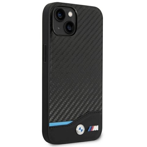 Etui BMW Leather Carbon na iPhone 14 Plus - czarne Etui BMW Leather Carbon na iPhone 14 Plus - czarne