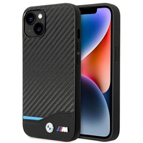 Etui BMW Leather Carbon na iPhone 14 - czarne Etui BMW Leather Carbon na iPhone 14 - czarne