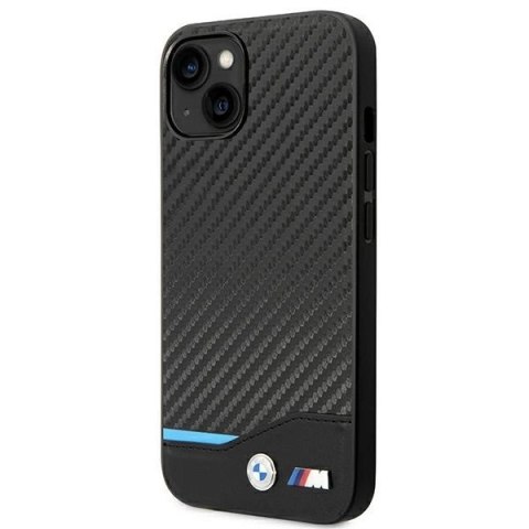 Etui BMW Leather Carbon na iPhone 14 - czarne Etui BMW Leather Carbon na iPhone 14 - czarne