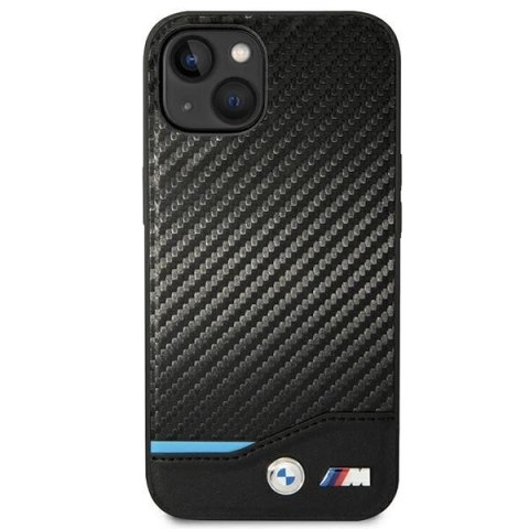 Etui BMW Leather Carbon na iPhone 14 - czarne Etui BMW Leather Carbon na iPhone 14 - czarne