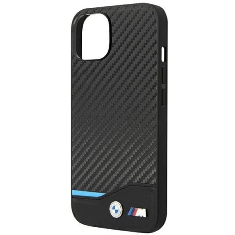 Etui BMW Leather Carbon na iPhone 14 - czarne Etui BMW Leather Carbon na iPhone 14 - czarne