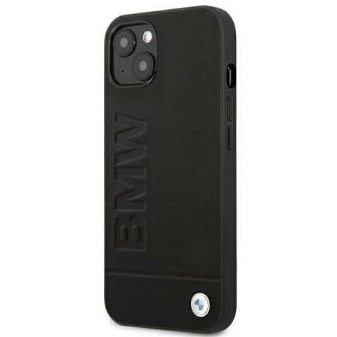 Etui BMW Leather Stamp na iPhone 14 Plus - czarne Etui BMW Leather Stamp na iPhone 14 Plus - czarne