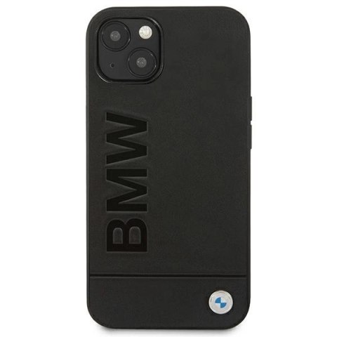 Etui BMW Leather Stamp na iPhone 14 Plus - czarne Etui BMW Leather Stamp na iPhone 14 Plus - czarne