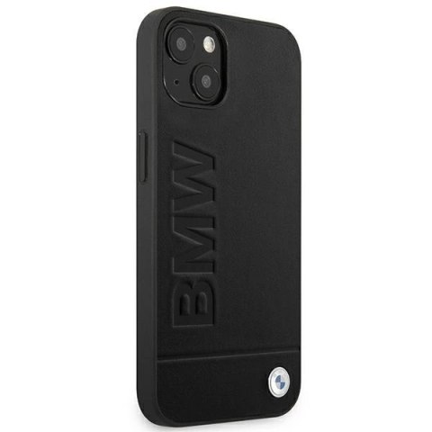 Etui BMW Leather Stamp na iPhone 14 Plus - czarne Etui BMW Leather Stamp na iPhone 14 Plus - czarne