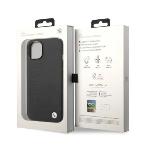 Etui BMW Signature Logo Imprint MagSafe na iPhone 14 Plus - czarne Etui BMW Signature Logo Imprint MagSafe na iPhone 14 Plus - czarne