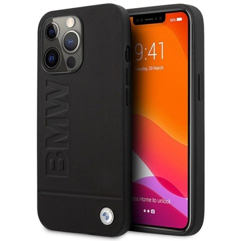 Etui BMW Signature Logo Imprint MagSafe na iPhone 14 Pro - czarne