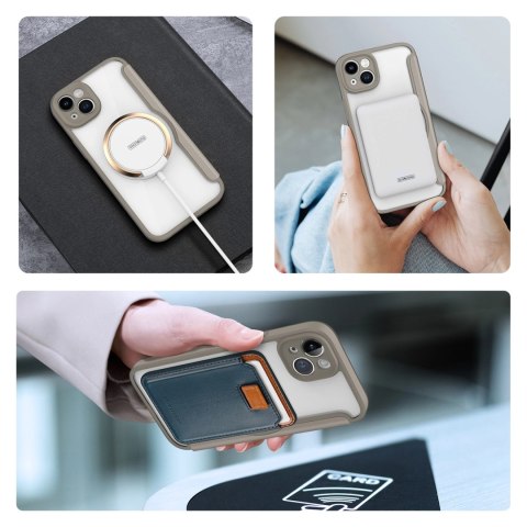 Etui Dux Ducis Skin X Pro na iPhone 14 Plus z MagSafe i klapką - beżowe
