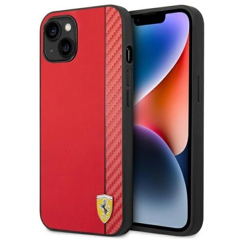 Etui Ferrari Carbon na iPhone 14 Plus - czerwone Etui Ferrari Carbon na iPhone 14 Plus - czerwone