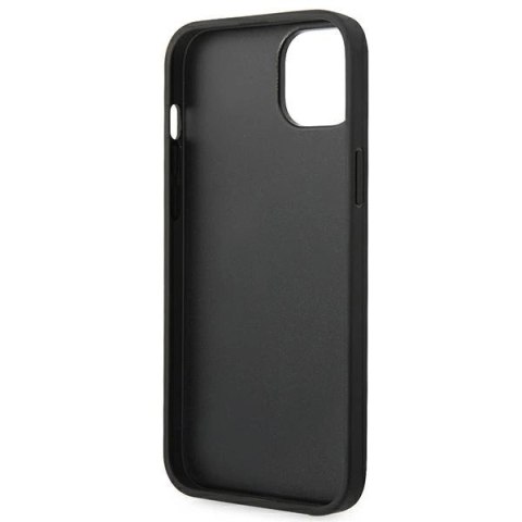 Etui Ferrari Leather Stamp Sides na iPhone 14 Plus - czarne
