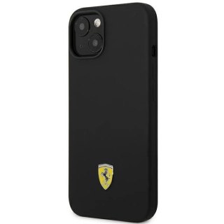 Etui Ferrari Silicone Metal Logo na iPhone 14 Plus - czarne