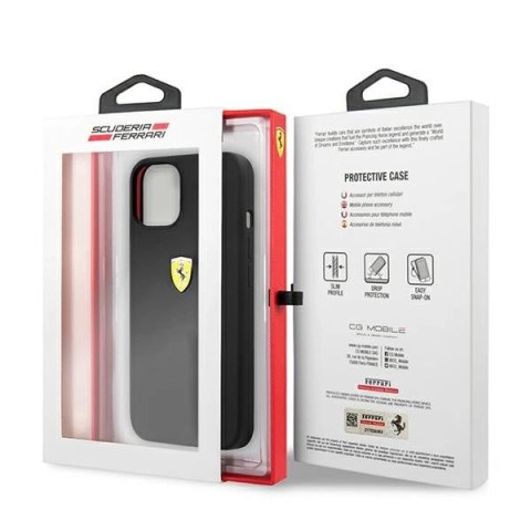 Etui Ferrari Silicone na iPhone 13 - czarne
