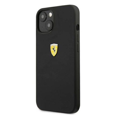 Etui Ferrari Silicone na iPhone 13 mini - czarne Etui Ferrari Silicone na iPhone 13 mini - czarne