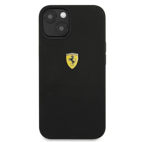 Etui Ferrari Silicone na iPhone 13 mini - czarne Etui Ferrari Silicone na iPhone 13 mini - czarne
