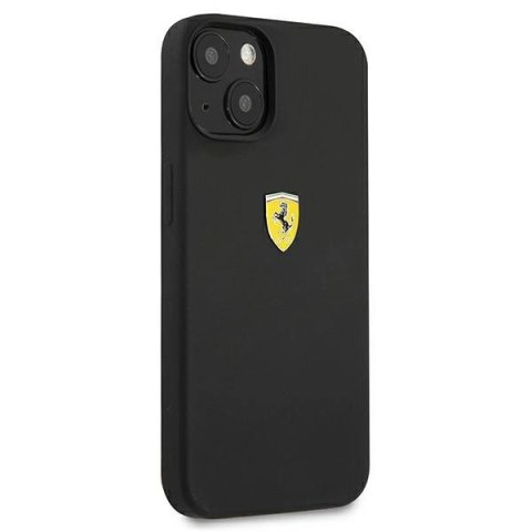 Etui Ferrari Silicone na iPhone 13 mini - czarne Etui Ferrari Silicone na iPhone 13 mini - czarne