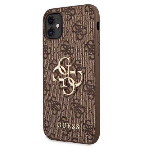Etui Guess 4G Big Metal Logo na iPhone 11 / Xr - brązowe