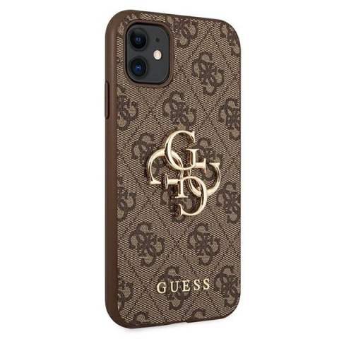Etui Guess 4G Big Metal Logo na iPhone 11 / Xr - brązowe