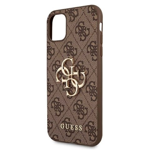 Etui Guess 4G Big Metal Logo na iPhone 11 / Xr - brązowe
