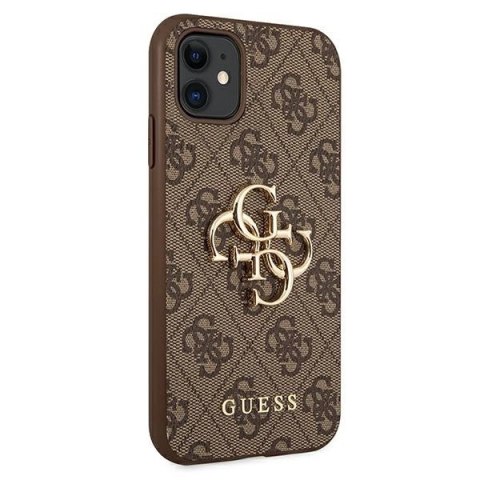 Etui Guess 4G Big Metal Logo na iPhone 11 / Xr - brązowe