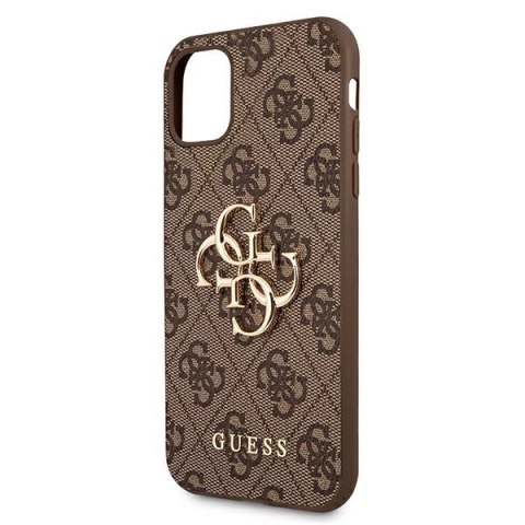 Etui Guess 4G Big Metal Logo na iPhone 11 / Xr - brązowe