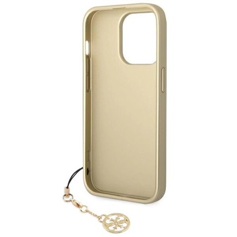 Etui Guess 4G Charms Collection na iPhone 14 Pro - brązowe
