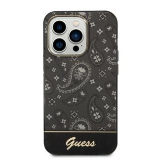 Etui Guess Bandana Paisley na iPhone 14 Pro 6,1" - czarne