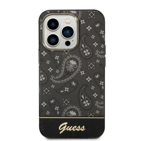 Etui Guess Bandana Paisley na iPhone 14 Pro 6,1" - czarne