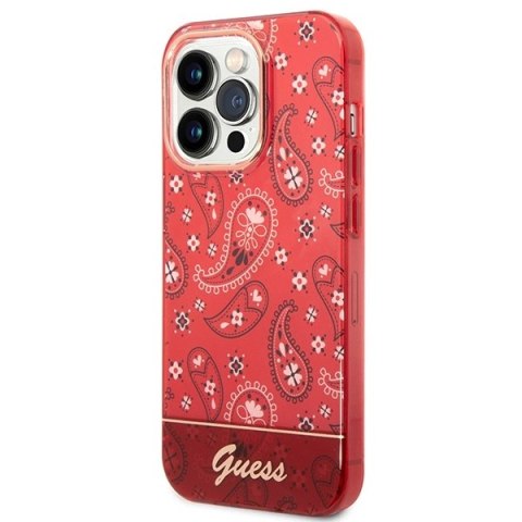 Etui Guess Bandana Paisley na iPhone 14 Pro 6,1" - czerwone