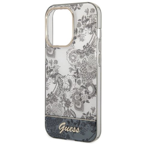 Etui Guess Porcelain Collection na iPhone 14 Pro - szare