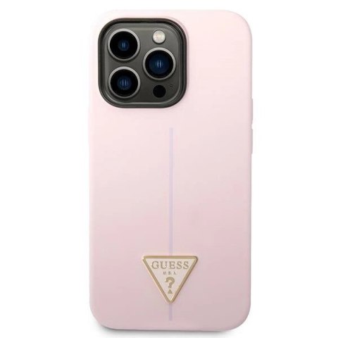 Etui Guess Silicone Triangle iPhone 14 Pro 6,1" - fioletowe