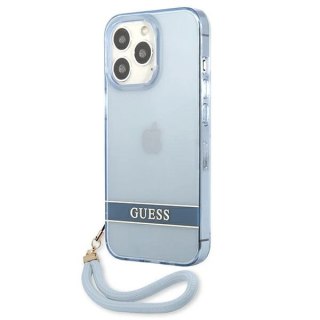 Etui Guess Translucent Strap na iPhone 13 Pro / iPhone 13 - niebieskie
