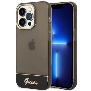 Etui Guess Translucent na iPhone 14 Pro - czarne