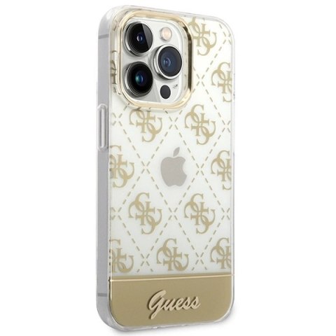 Guess GUHCP14LHG4MHG iPhone 14 Pro 6,1" złoty/gold hardcase 4G Pattern Script