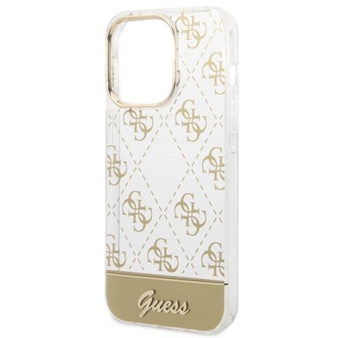 Guess GUHCP14LHG4MHG iPhone 14 Pro 6,1" złoty/gold hardcase 4G Pattern Script