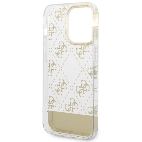 Guess GUHCP14LHG4MHG iPhone 14 Pro 6,1" złoty/gold hardcase 4G Pattern Script
