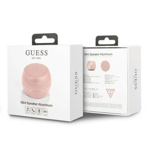 Mini głośnik Bluetooth Guess - różowy