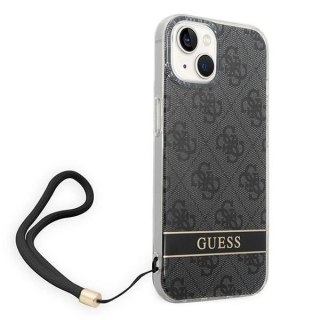 Etui Guess 4G Print Strap na iPhone 14 Plus - czarne