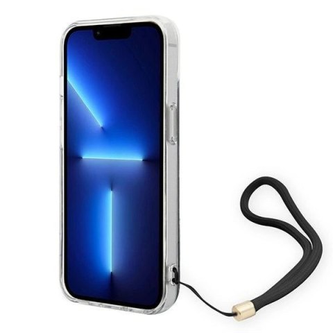 Etui Guess 4G Print Strap na iPhone 14 Plus - czarne