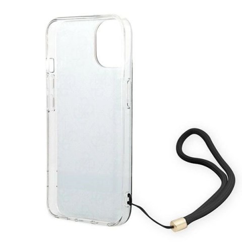 Etui Guess 4G Print Strap na iPhone 14 Plus - czarne