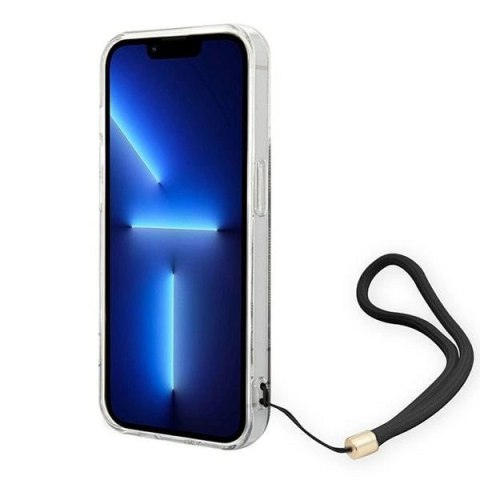 Etui Guess 4G Print Strap na iPhone 14 Pro Max - brązowe