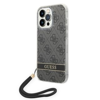 Etui Guess 4G Print Strap na iPhone 14 Pro Max - czarne