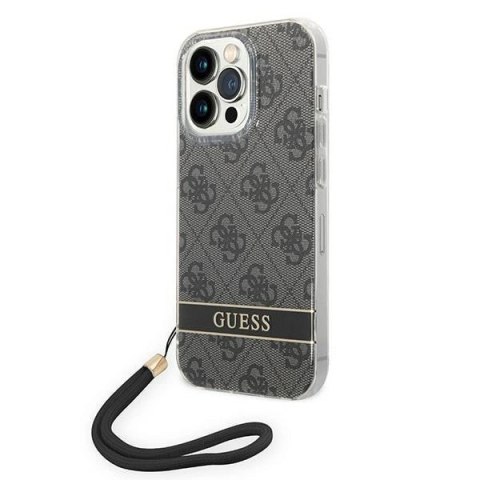 Etui Guess 4G Print Strap na iPhone 14 Pro Max - czarne