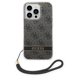 Etui Guess 4G Print Strap na iPhone 14 Pro Max - czarne