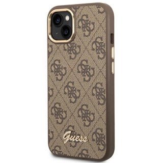 Etui Guess 4G Vintage Gold Logo na iPhone 14 Plus - brązowe