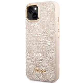 Etui Guess 4G Vintage Gold Logo na iPhone 14 Plus - różowe