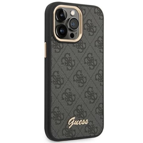 Etui Guess 4G Vintage Gold Logo na iPhone 14 Pro Max - czarne