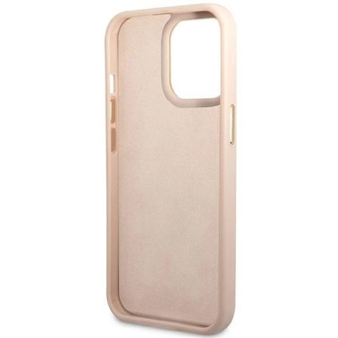 Etui Guess 4G Vintage Gold Logo na iPhone 14 Pro Max - różowe